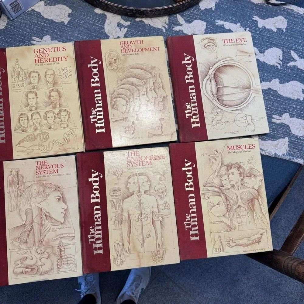 Vintage 80's The Human Body Book Lot 6 HC US News Books Anatomy Science Medical